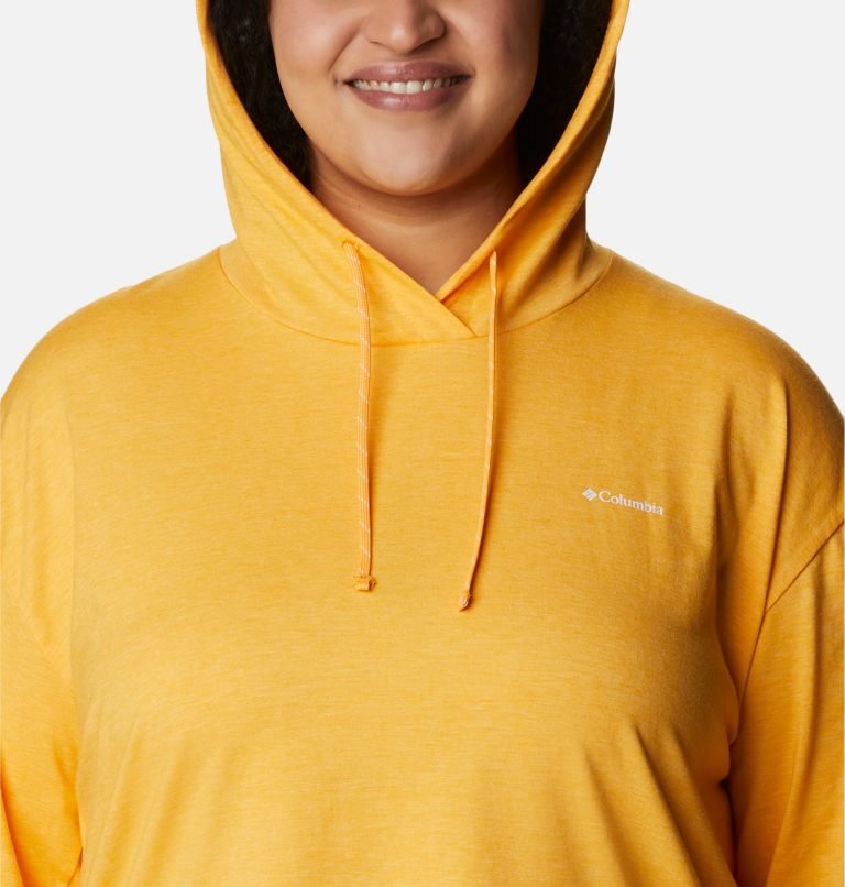 Women's Columbia Sun Trek Pullover Hoodie Mango | Plus Size CA-ML063